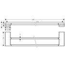 hansgrohe-addstoris-matt-black-double-bath-towel-rail-