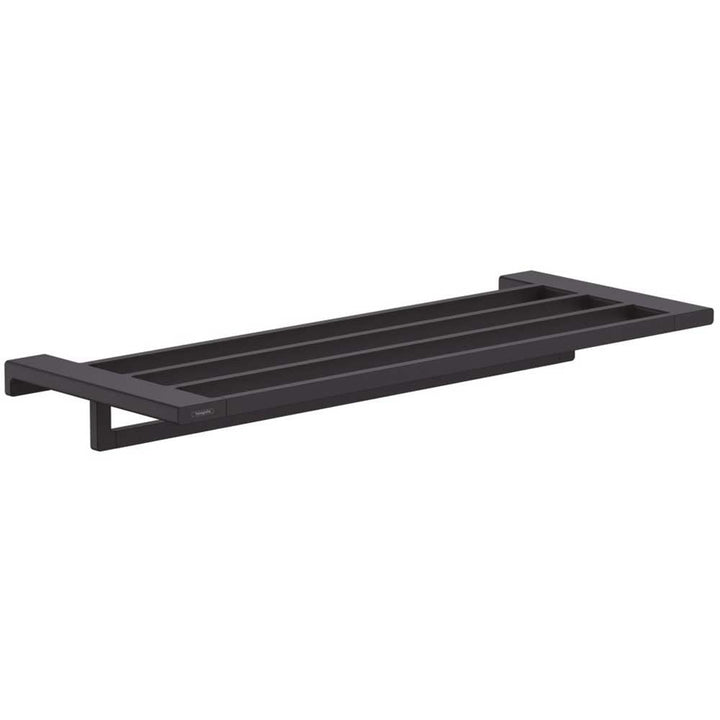 hansgrohe-addstoris-matt-black-towel-rack-with-towel-holder-