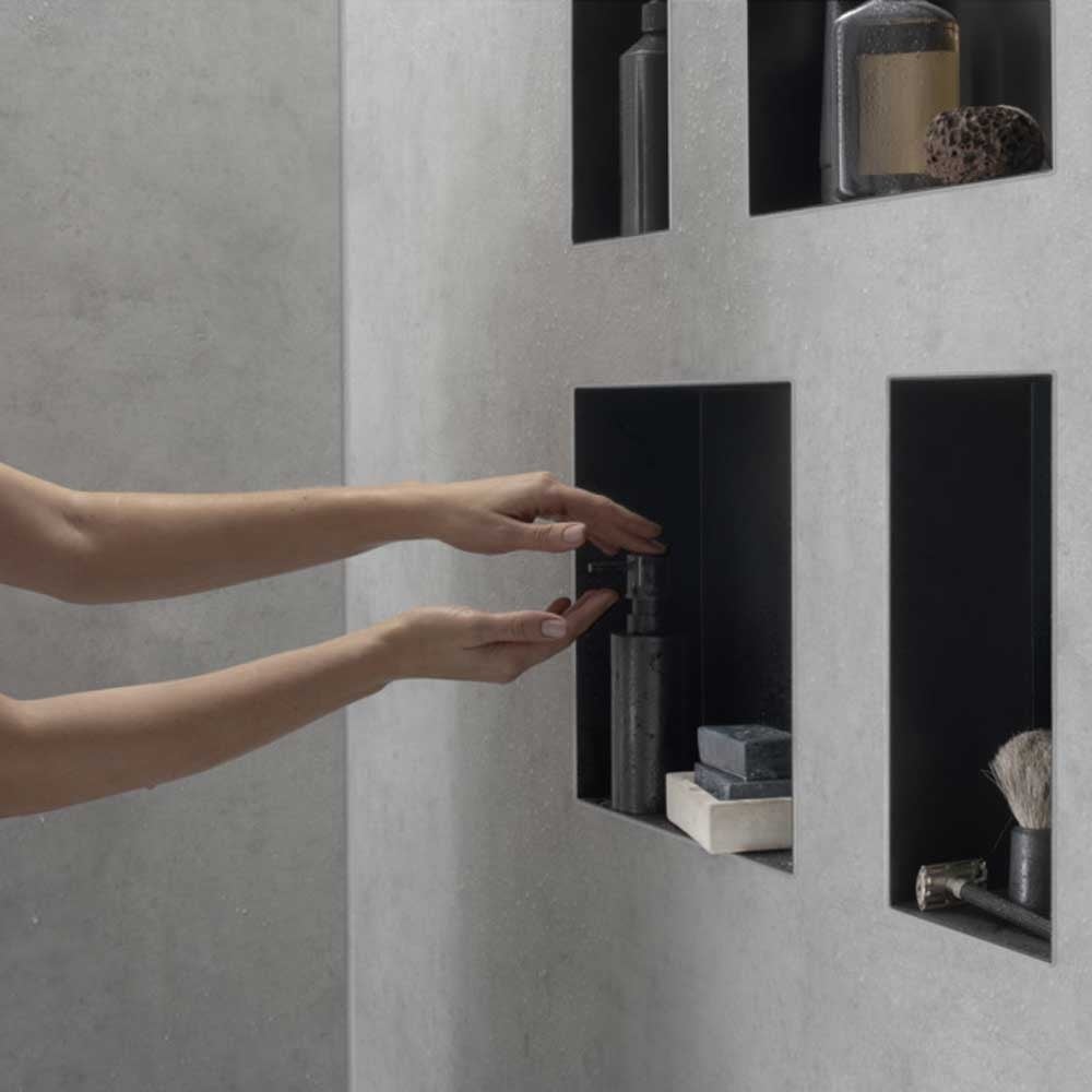 Hansgrohe XtraStoris Minimalistic Wall Niche with Open Frame and Frameless Design 300x150mm