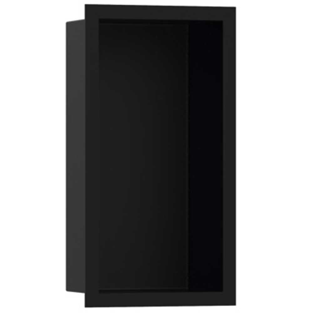 Hansgrohe XtraStoris Individual 300x150x100 Matt Black Wall Niche with Design Frame