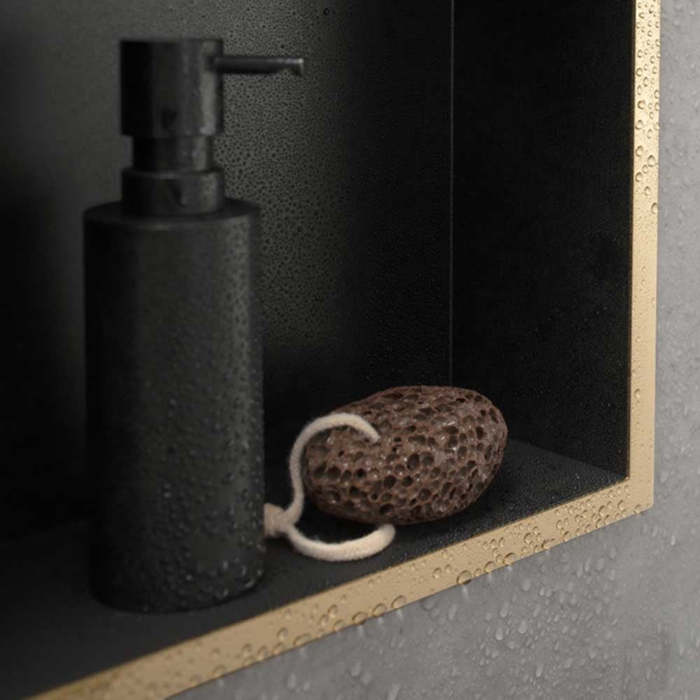 Hansgrohe XtraStoris Individual 300x150x100 Matt Black Wall Niche with Design Frame