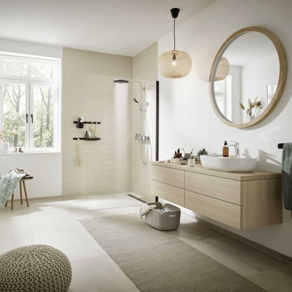 Hansgrohe RainDrain Match 800 Adjustable Shower Drain Finish Set with Frame