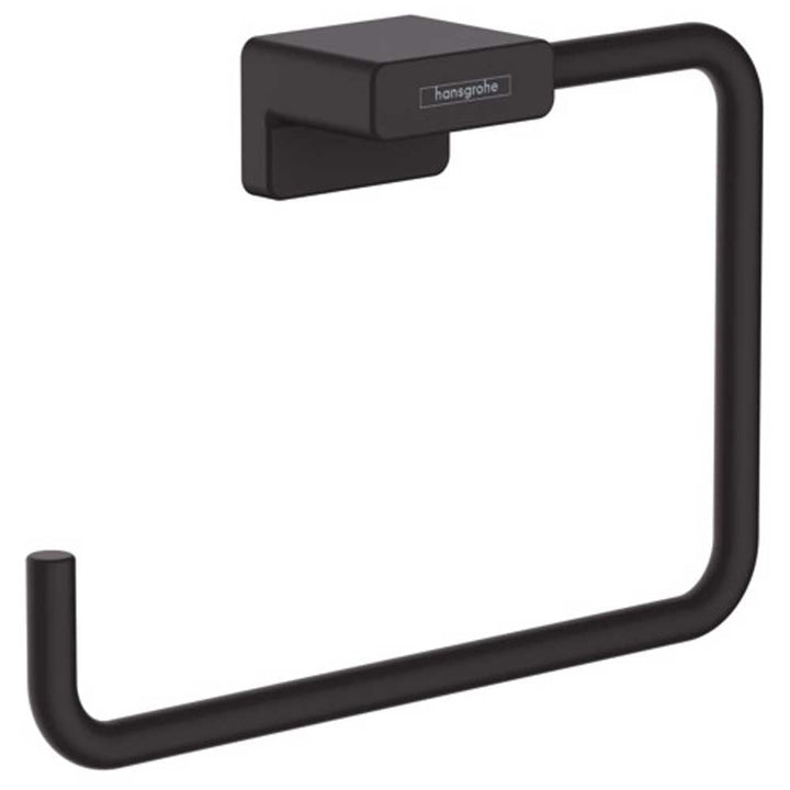 hansgrohe-addstoris-matt-black-wall-mounted-towel-ring-