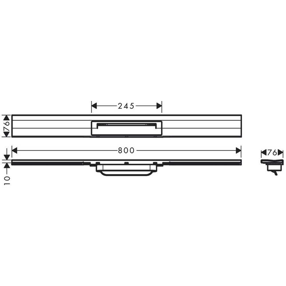 Hansgrohe RainDrain Flex 800 Cuttable Wall Mounted Shower Drain Finish Set
