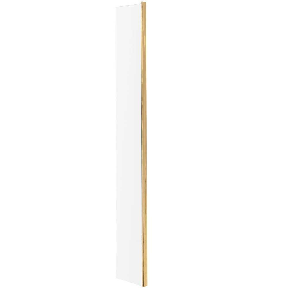 Hudson Reed Brushed Brass Return Screen with Brass Profile 215mm