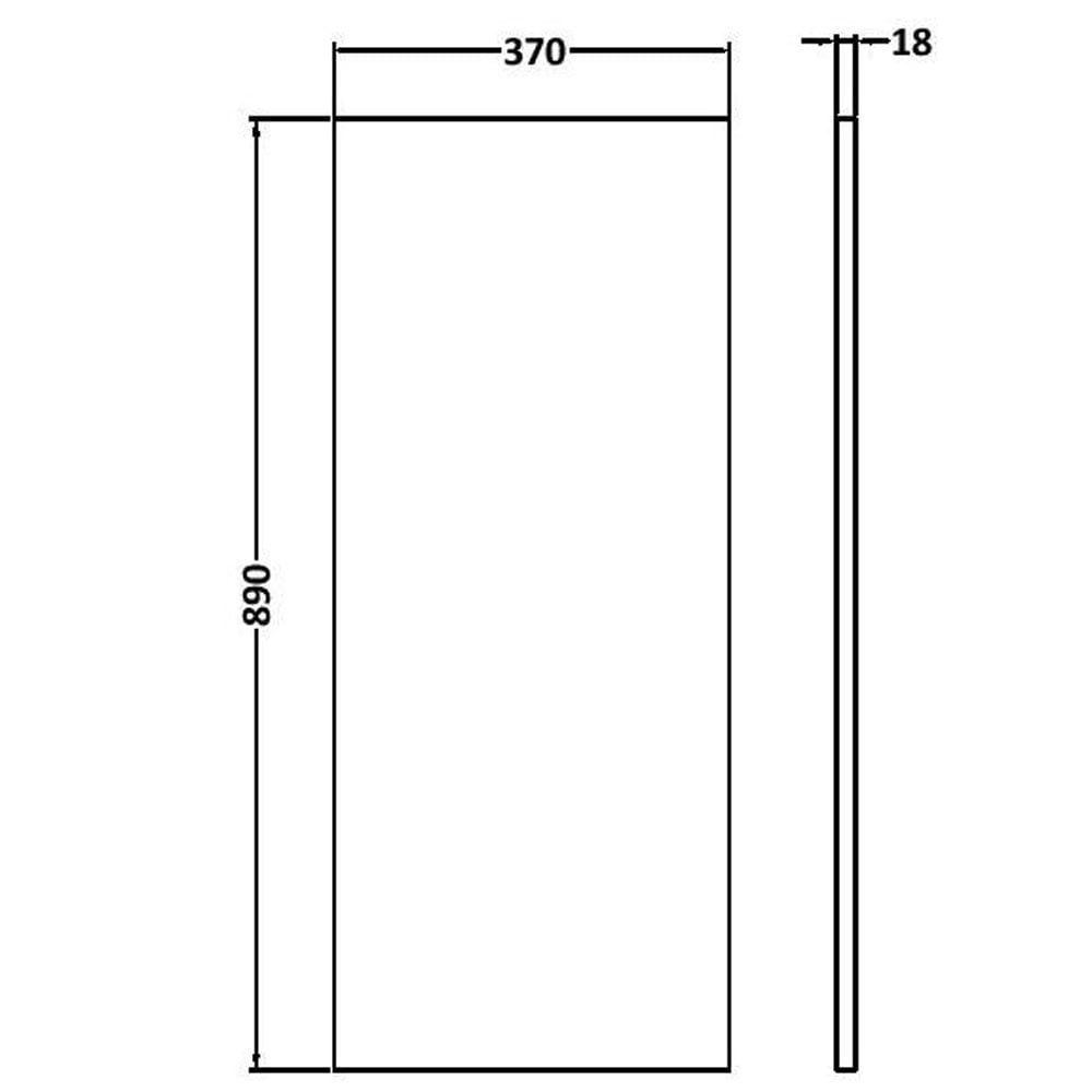 Hudson Reed Fusion Anthracite Woodgrain Decorative End Panel - OFF592