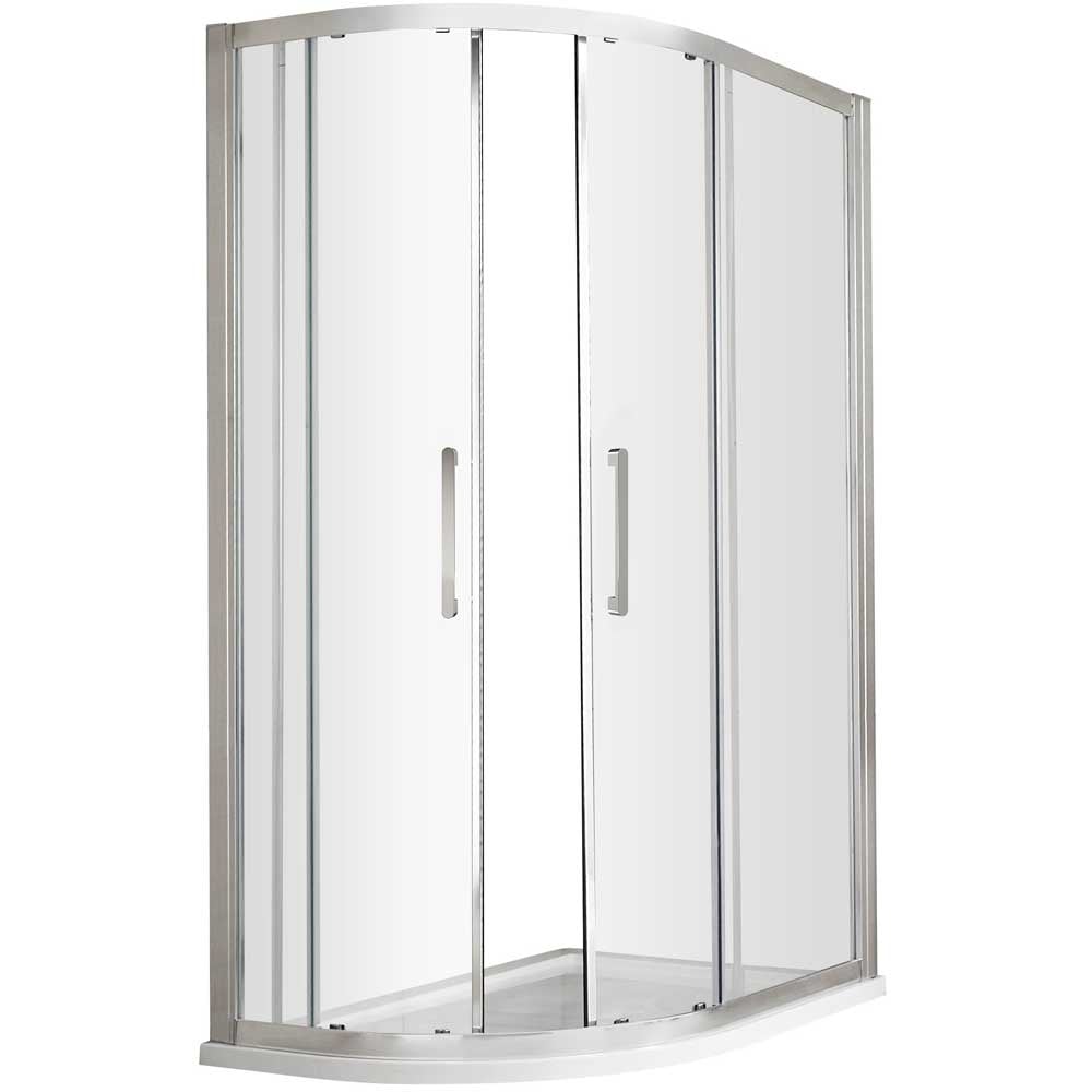 Hudson Reed Apex Chrome Offset Quadrant Shower Enclosure 900x800mm