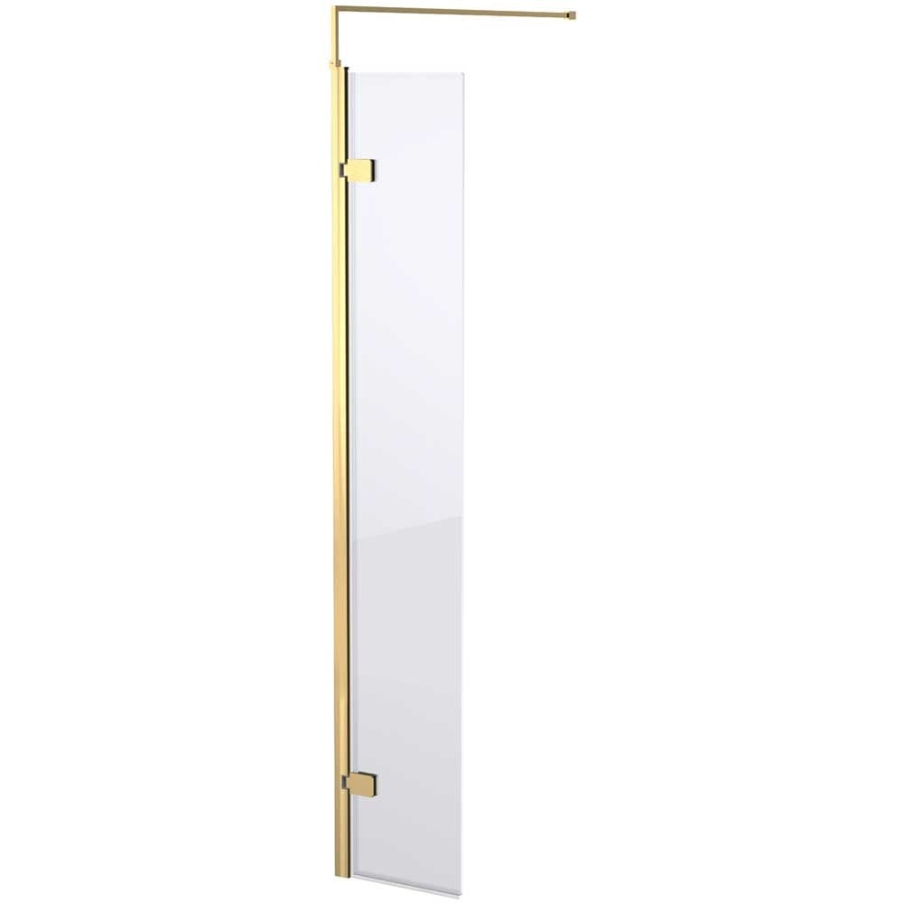 Hudson Reed Brushed Brass Wetroom Swing Screen 300mm WRSBB30