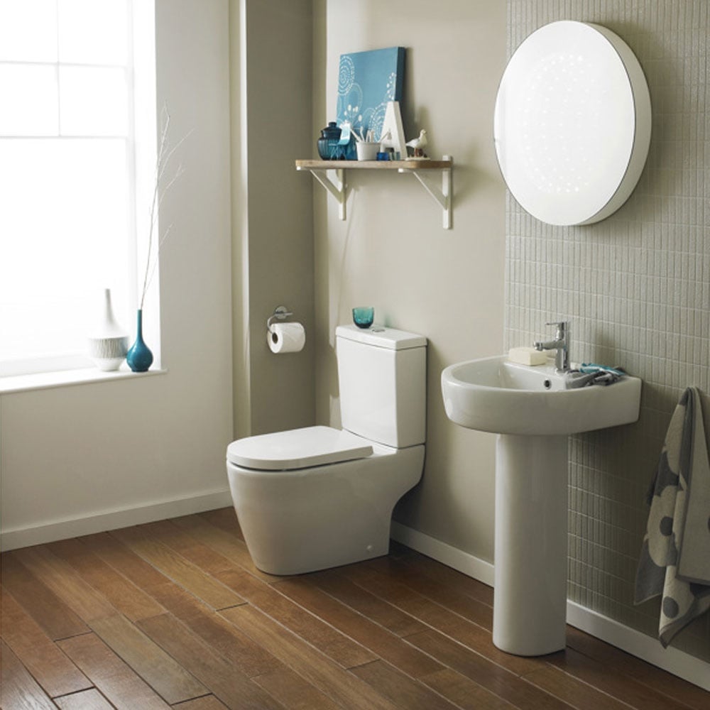 Nuie Provost 520x450 1th White Basin & Full Pedestal - CPV002