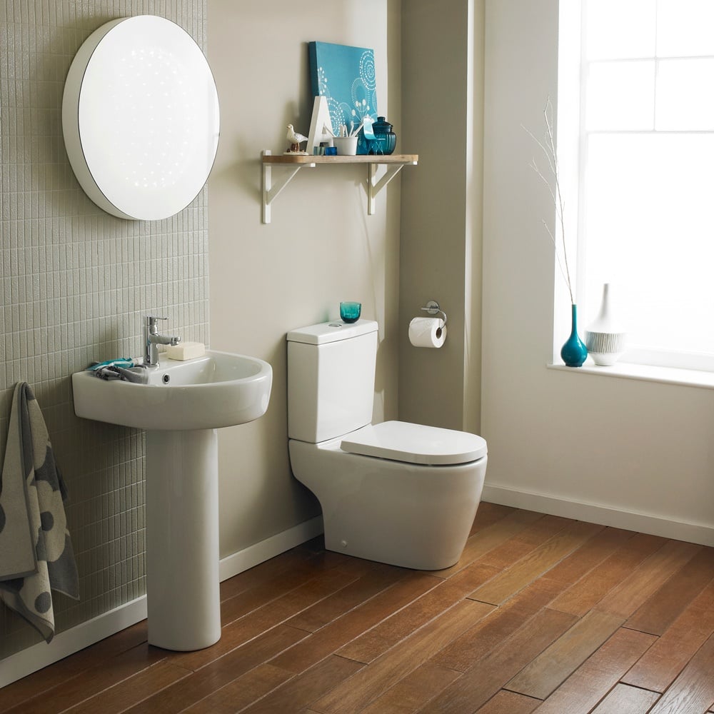 Nuie Provost 520x450 1th White Basin & Full Pedestal - CPV002