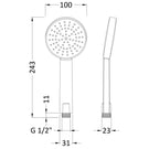 nuie-chrome-round-single-function-water-saving-handset---hs001-