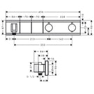 hansgrohe-rainselect-chrome-concealed-2-outlets-thermostatic-mixer-valve-