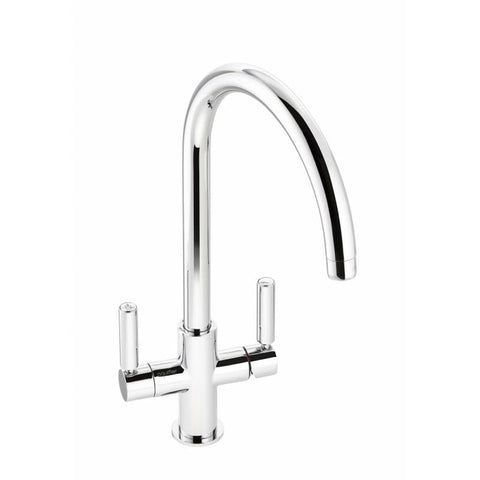 Abode Globe Aquifier Twin Lever Kitchen Sink Tap