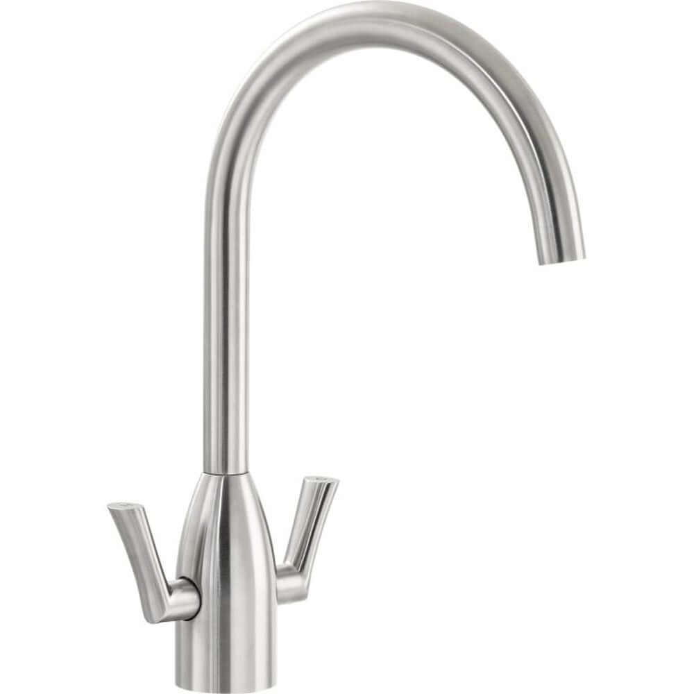 Abode Airo Stainless Steel Twin Lever Kitchen Sink Mixer Tap