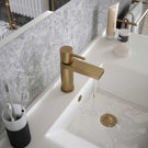 vibrance-brushed-brassgold-single-lever-basin-mixer-tap-and-waste-