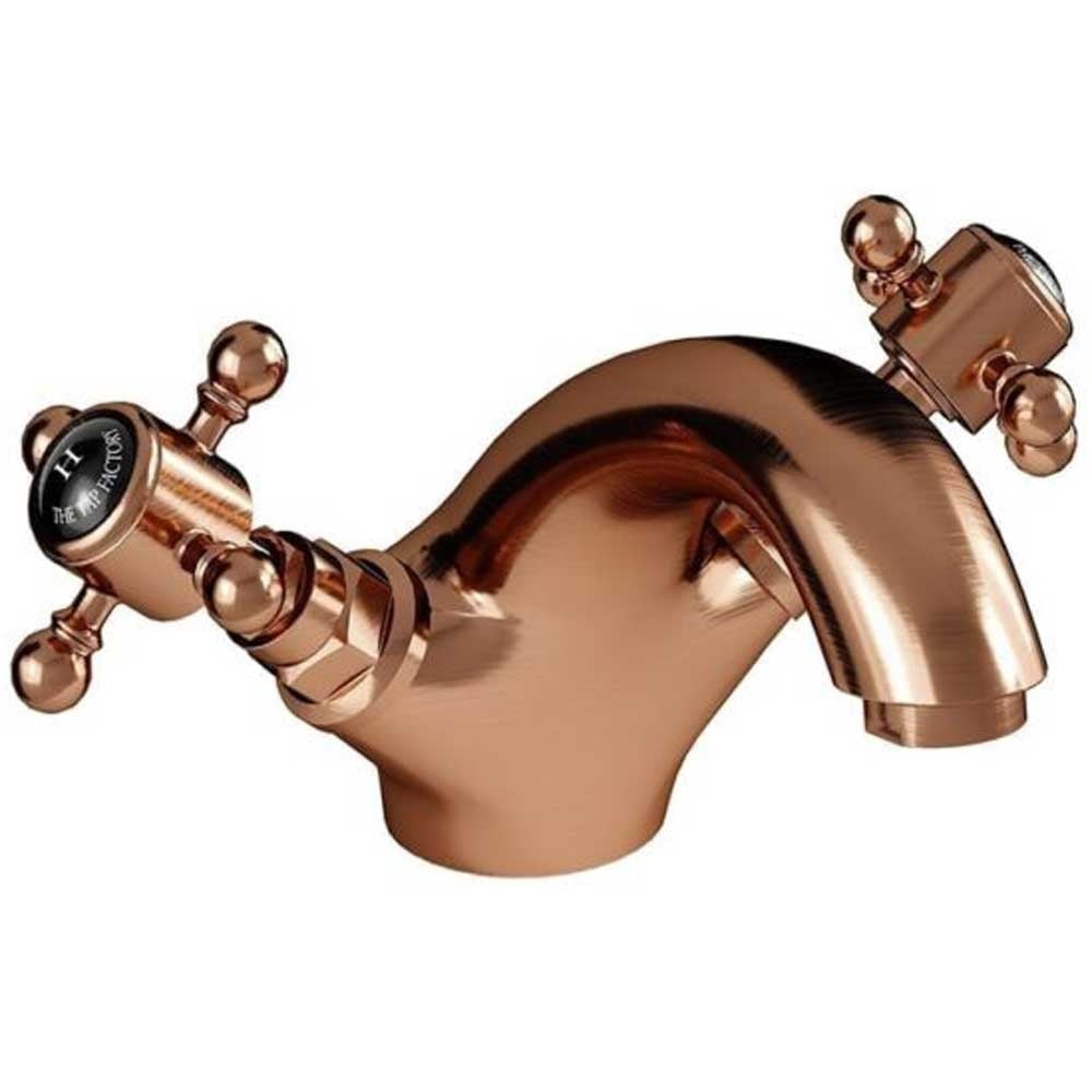 Vibrance Vogue Twin Handle Basin Mixer Tap in Premium Brushed Metal Finishes