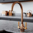 vibrance-twin-lever-copper--english-mustard-kitchen-sink-mixer-tap-