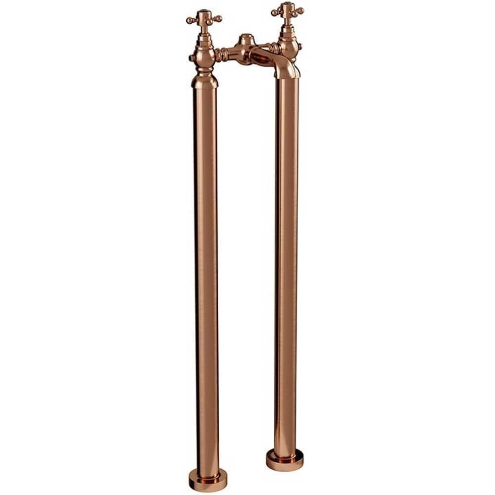Vibrance Vogue Floor Standing Bath Filler Tap with Brushed and Polished Finishes