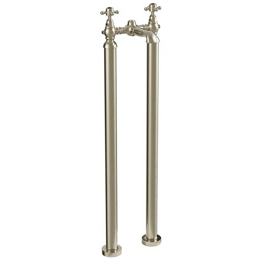 Vibrance Vogue Floor Standing Bath Filler Tap with Brushed and Polished Finishes