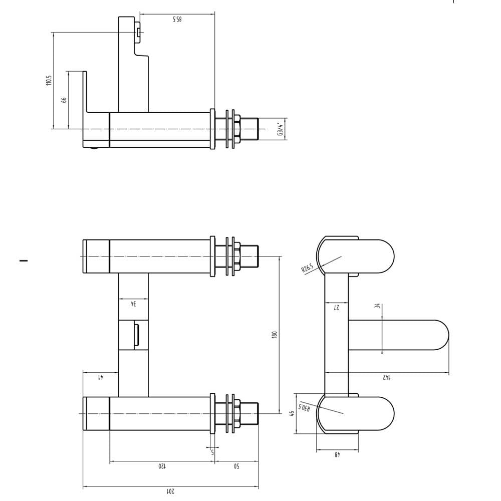 Storm Comet Chrome Bath Mixer Tap