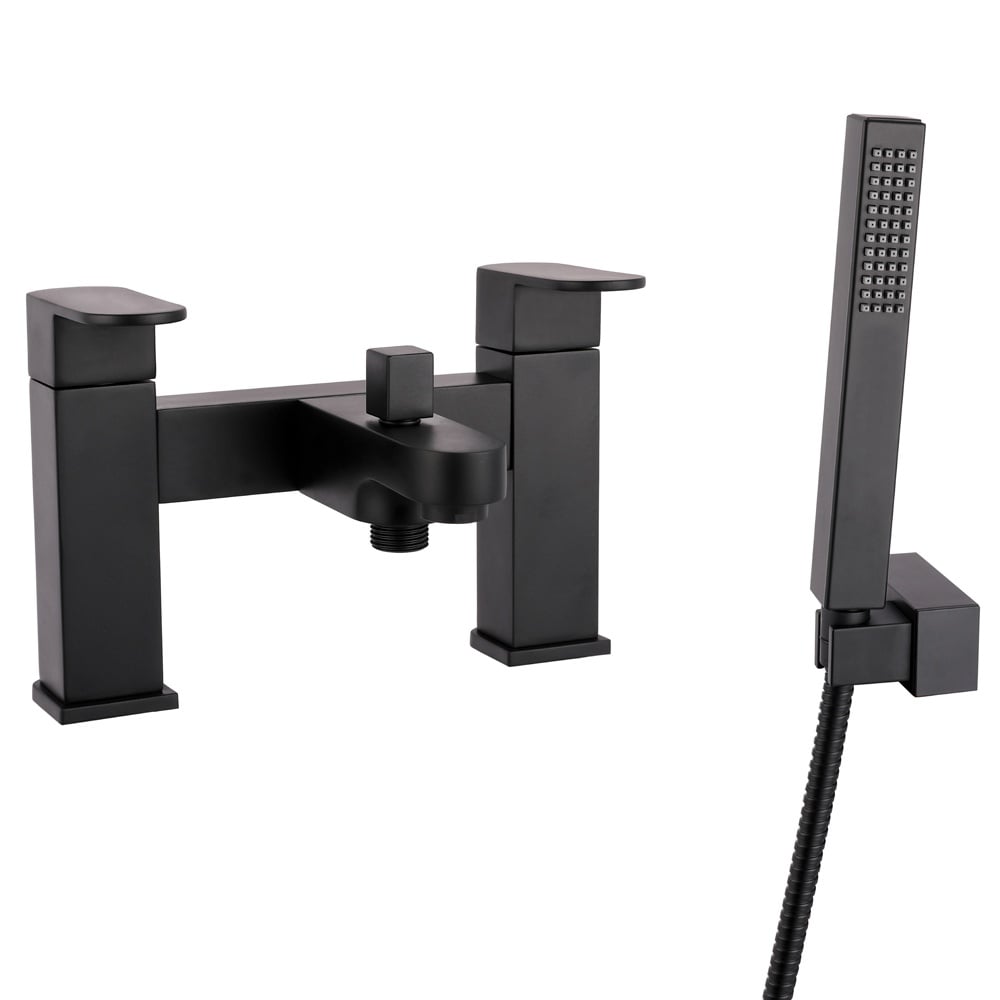 Storm Comet Matt Black Bath Shower Mixer Tap