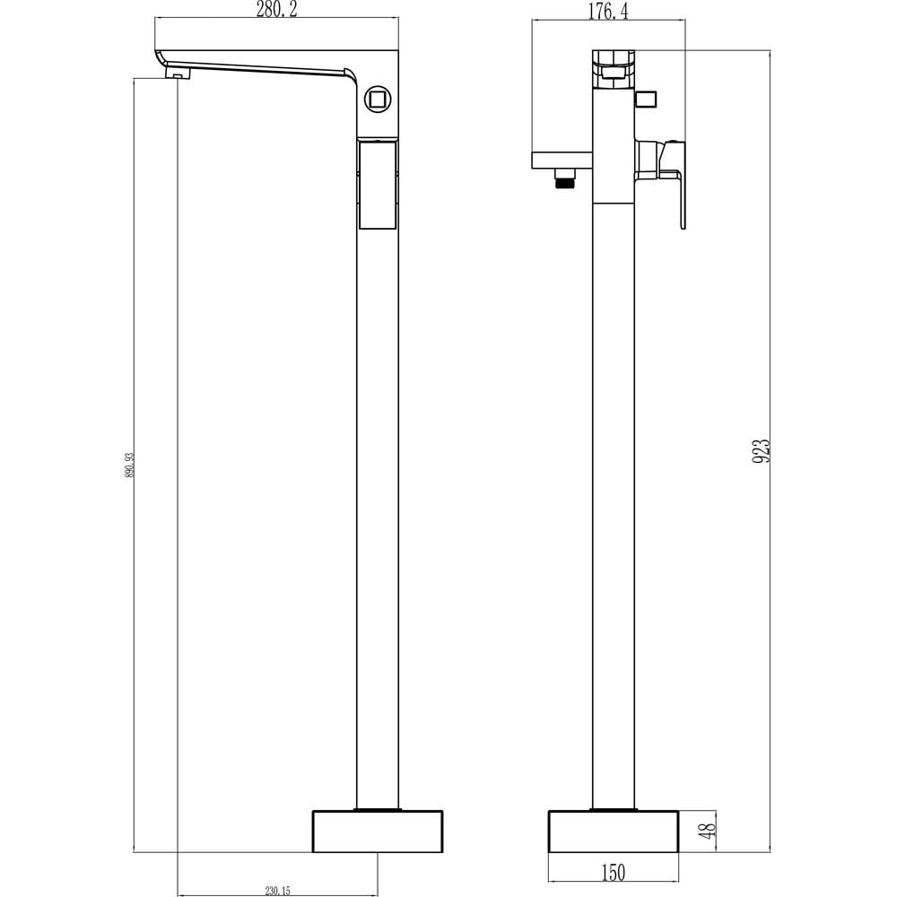Storm Crane Bathroom Freestanding Bath Shower Mixer Tap