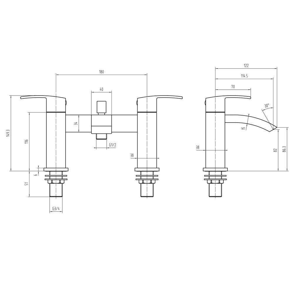 Storm Puffin Bathroom Bath Shower Mixer Tap with Modern Design and Durable Finish