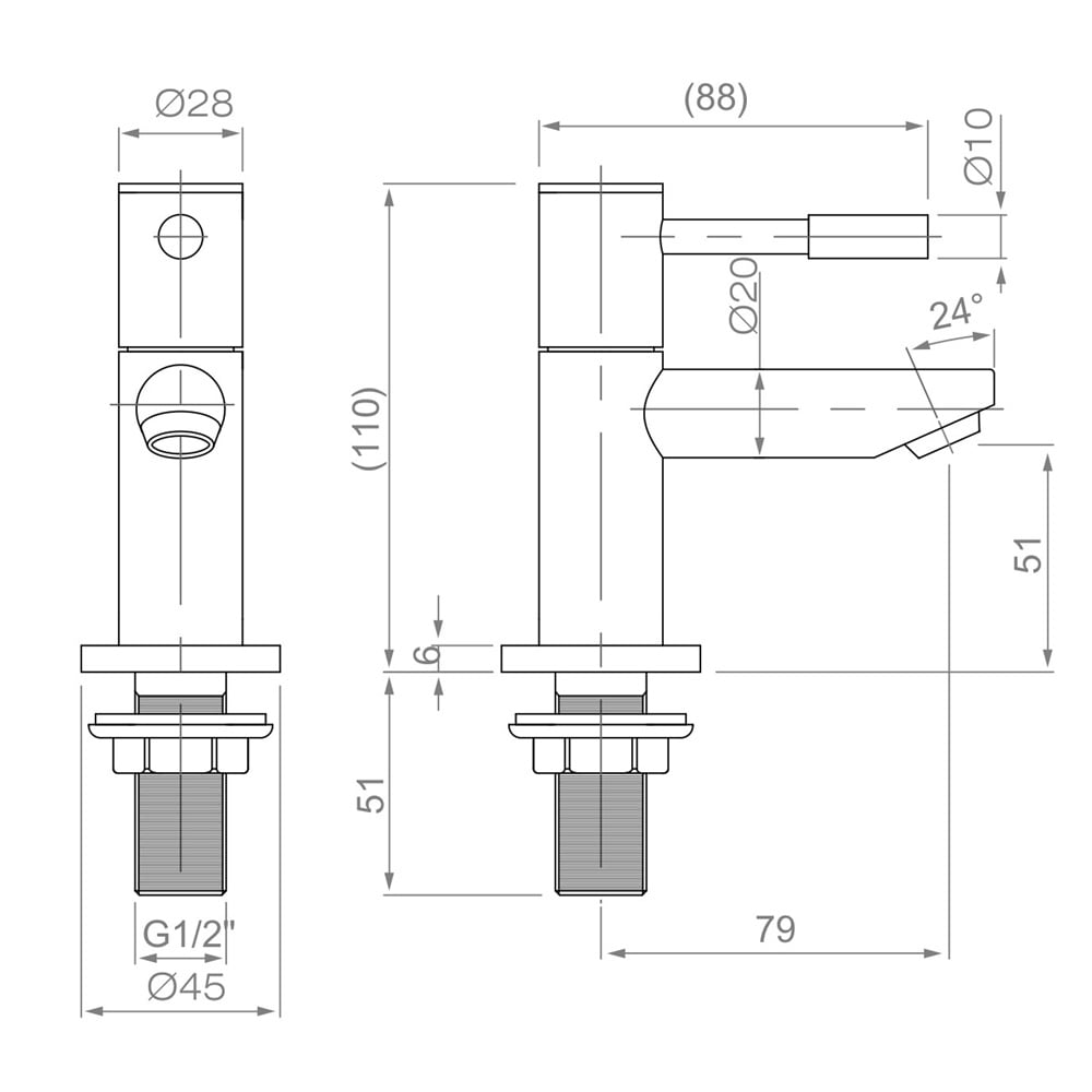 Storm Swift Chrome Twin Basin Taps