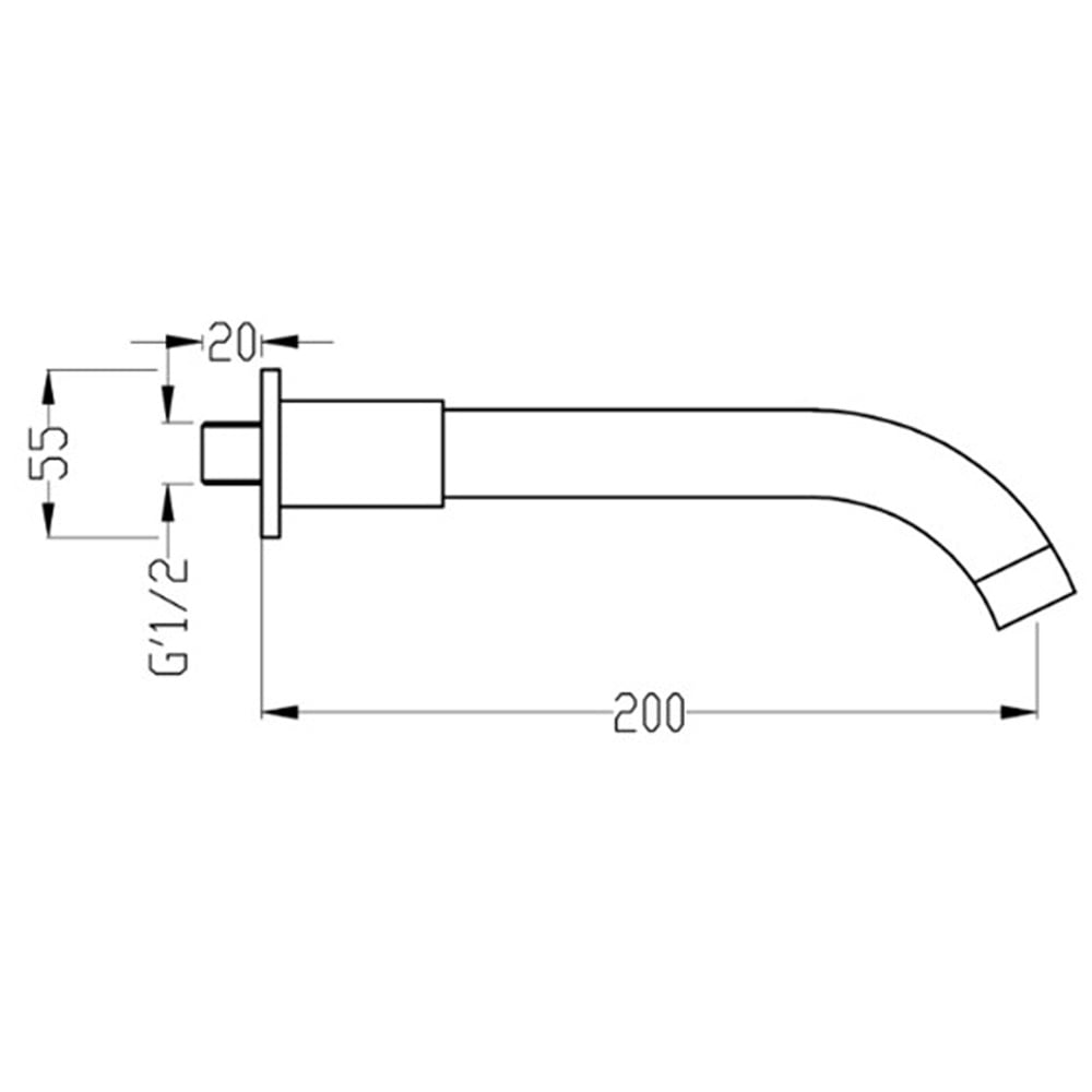 Storm Swift Chrome Wall Mounted Spout