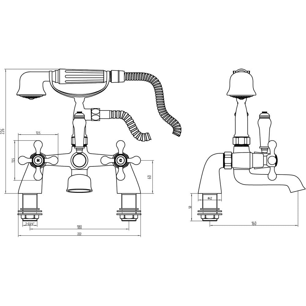 Storm Wiltshire Chrome Bath Shower Mixer Tap