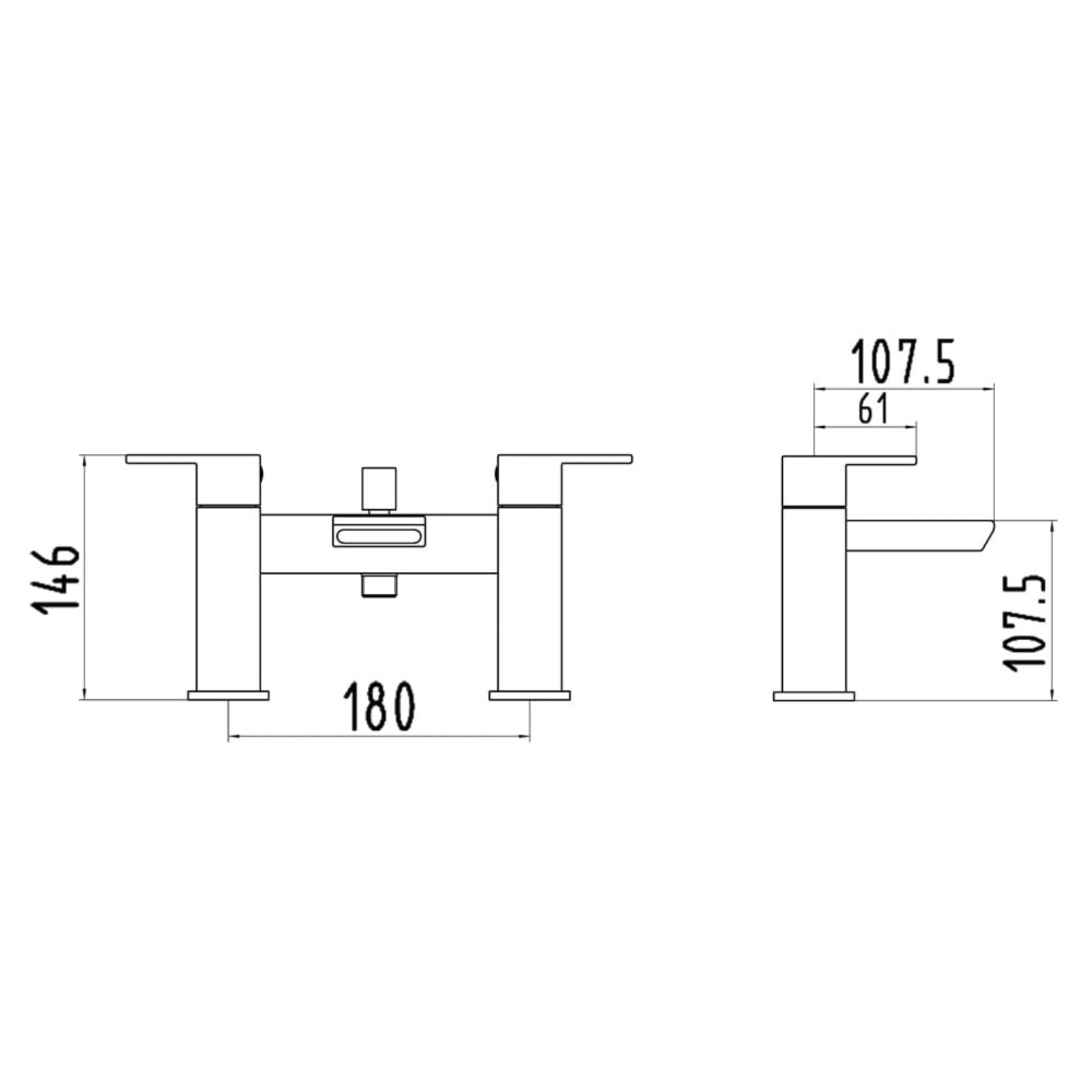 Storm Oval Waterfall Bath Shower Mixer Tap