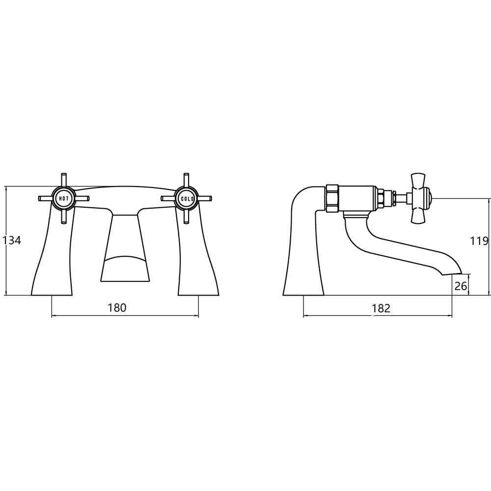 Storm Varya Chrome Bath Mixer Tap