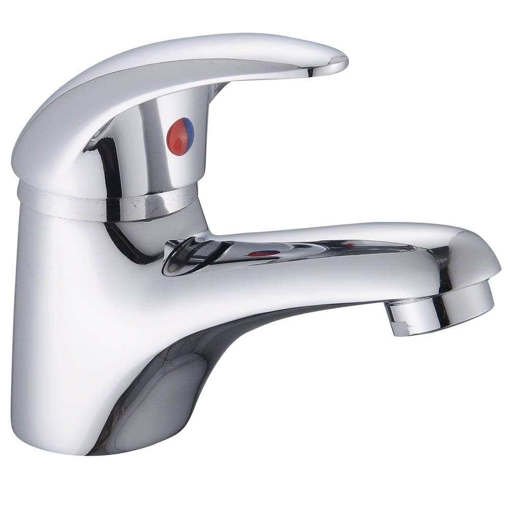 Storm Holly Chrome Bathroom Basin Mixer Tap & Slotted Waste