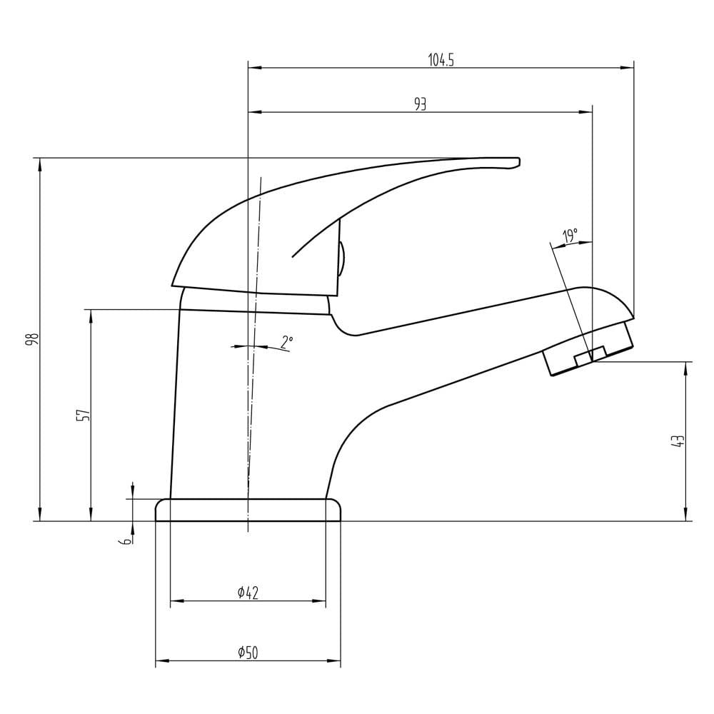 Storm Holly Chrome Bathroom Basin Mixer Tap & Slotted Waste