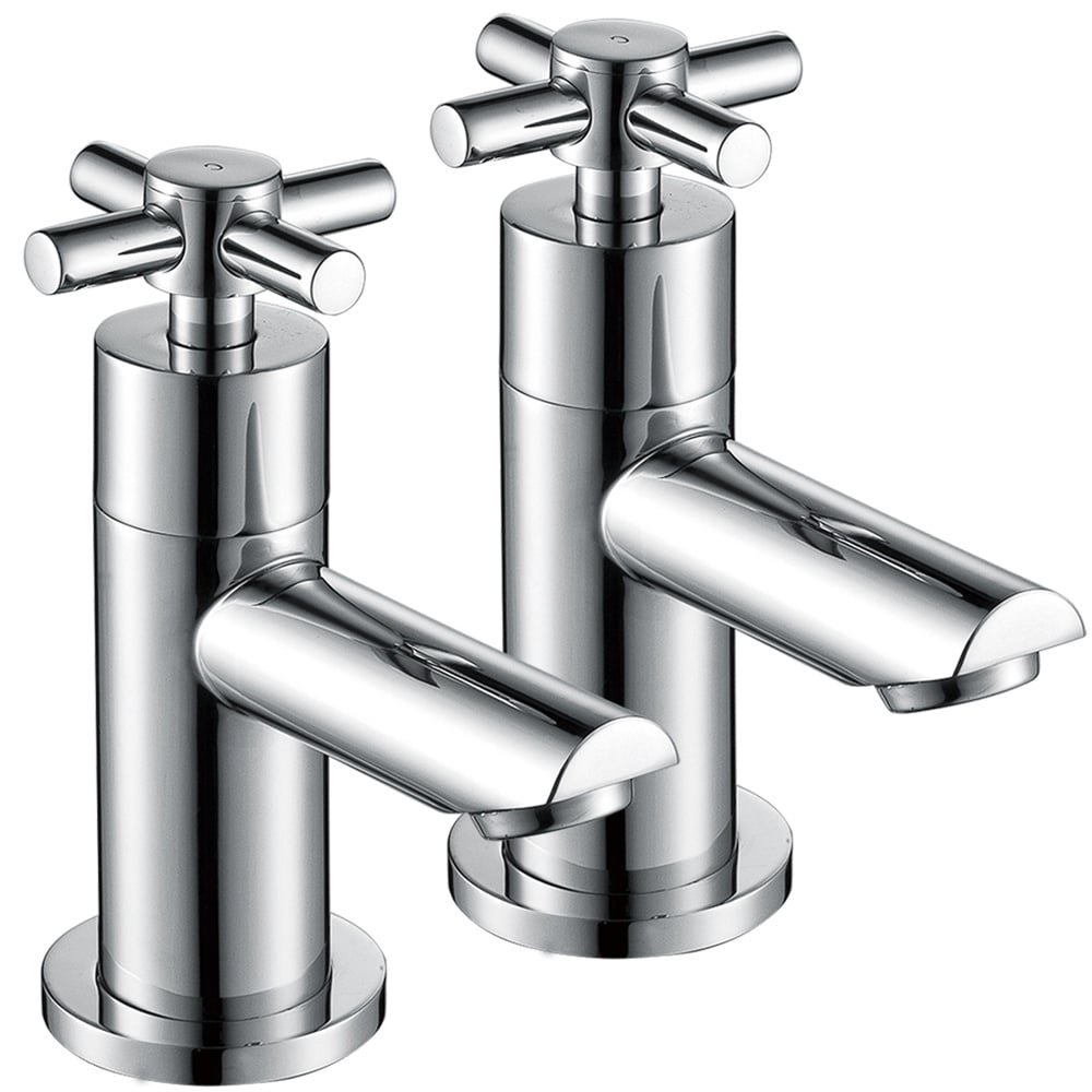 Storm Space Chrome Twin Bath Taps