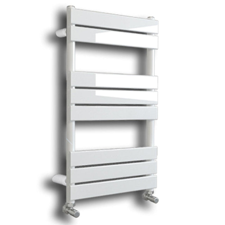 Chrome heated towel rail with ladder design