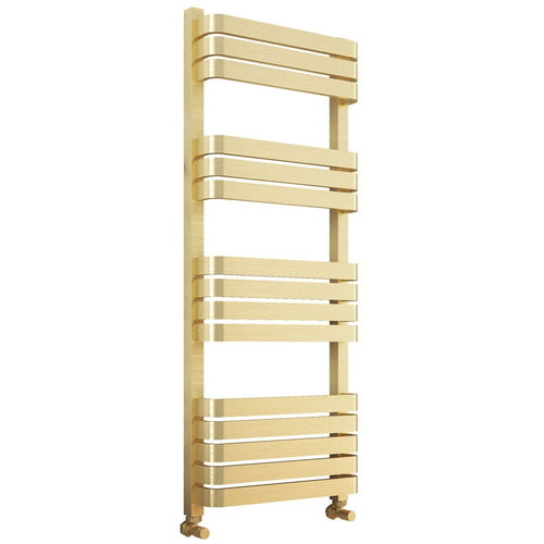 Astini Auckland 1200x500mm Brushed Brass 600W Ladder Heated Towel Rail TIS2145