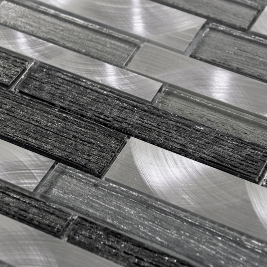 luxury-textured-grey-glass--brushed-steel-mix-mosaic-wall-tiles-sheet-8mm-