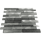luxury-textured-grey-glass--brushed-steel-mix-mosaic-wall-tiles-sheet-8mm-