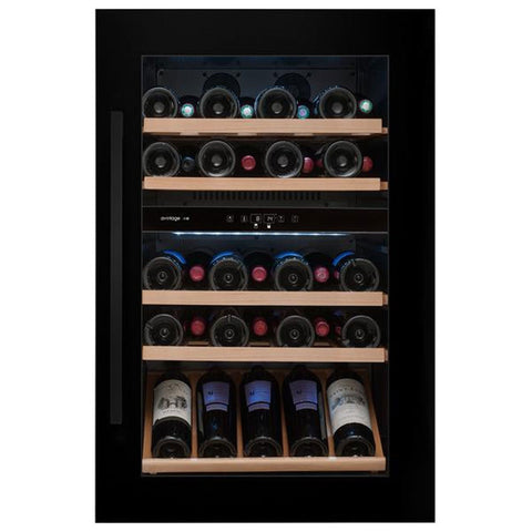 Avintage Integrated 52 Bottles Dual Zone Black Wine Cooler