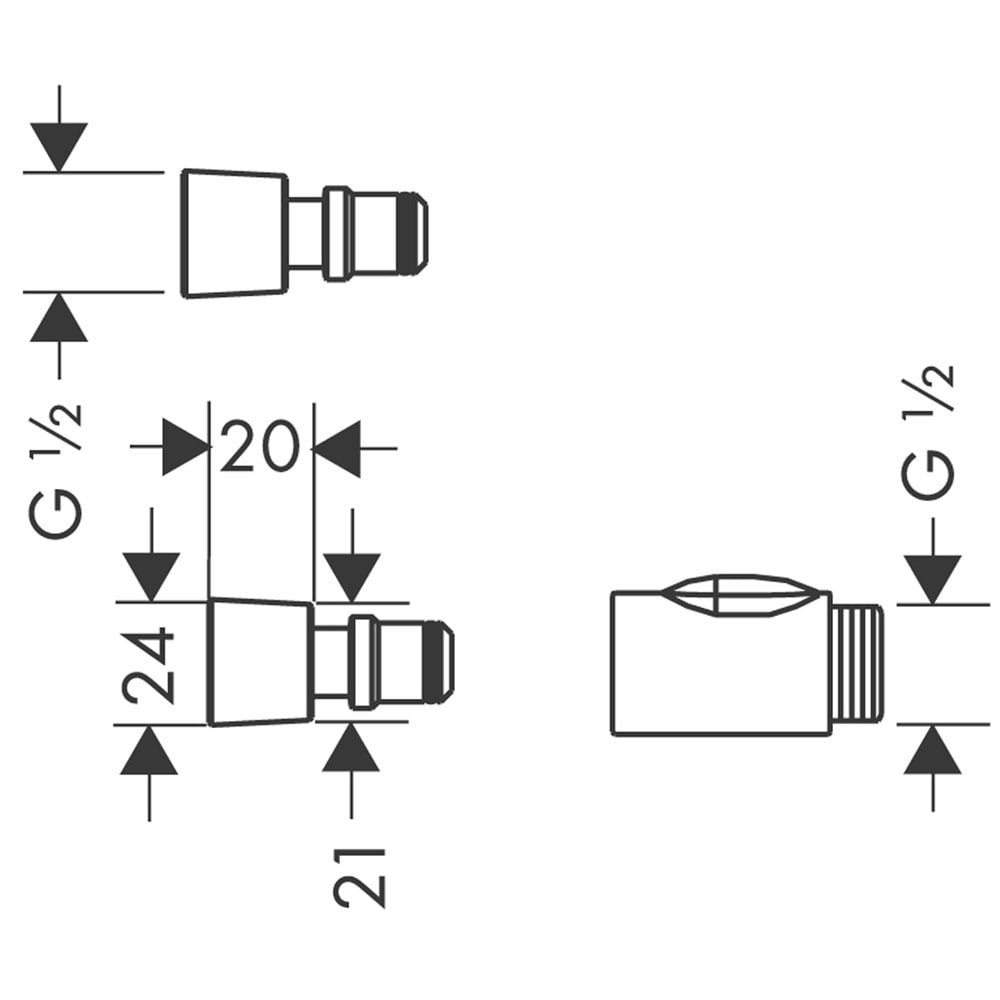 Hansgrohe Black Quick-Coupling Set