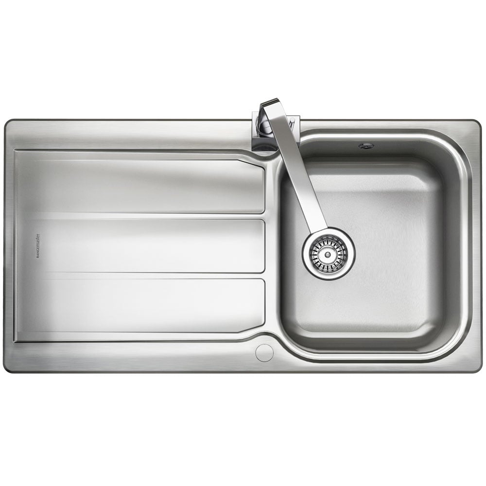 Rangemaster Glendale 1.0 Bowl Brushed Stainless Steel Kitchen Sink & Waste