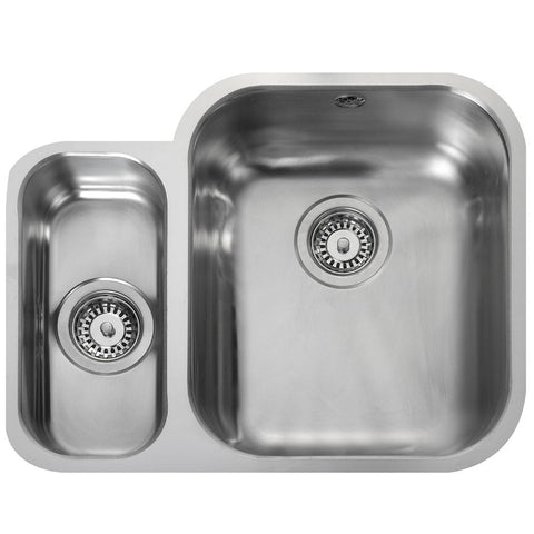 Rangemaster Atlantic Classic 1.5 Stainless Steel Undermount Kitchen Sink & Waste LH UB3515L/