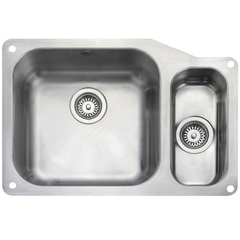 Rangemaster Atlantic Classic 1.5 Stainless Steel Undermount Kitchen Sink & Waste RH UB4015R/