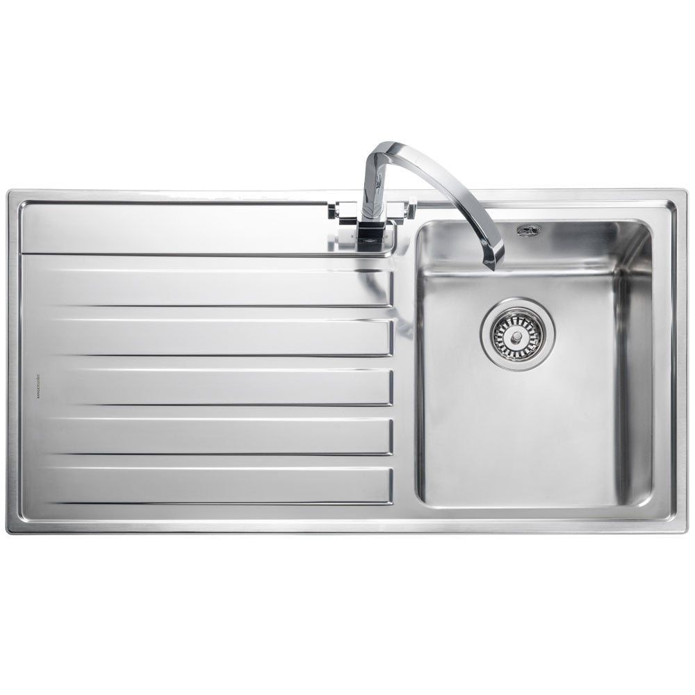 Rangemaster Rockford 1.0 Bowl Stainless Steel Kitchen Sink & Waste LHD