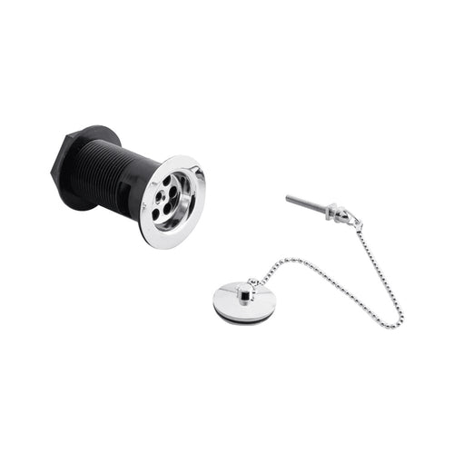 Nuie Chrome Slotted Basin Waste & Plug E395