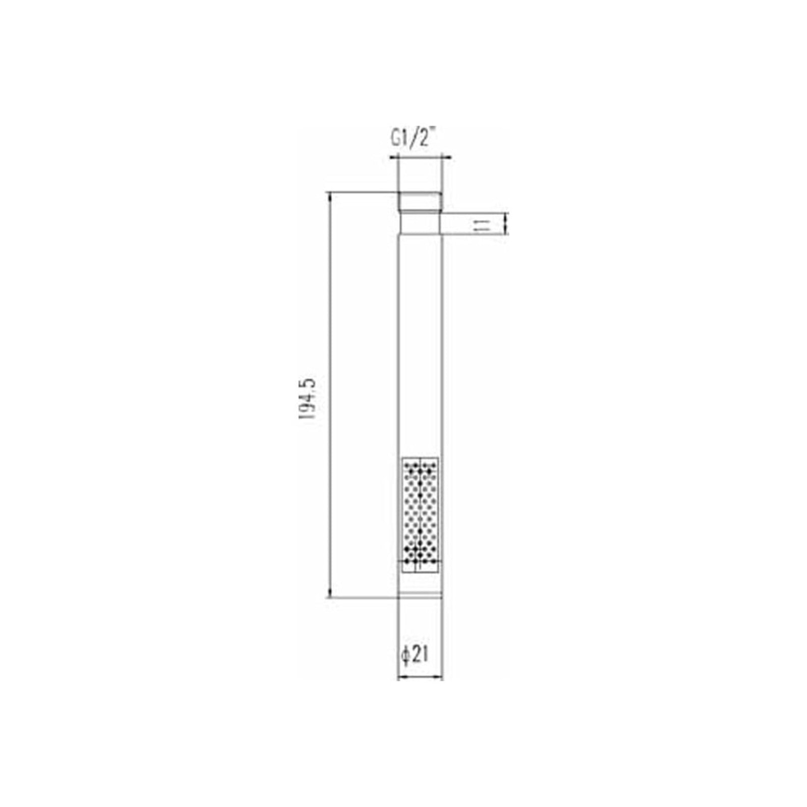 Hudson Reed Chrome Pencil Shower Handset - PK330