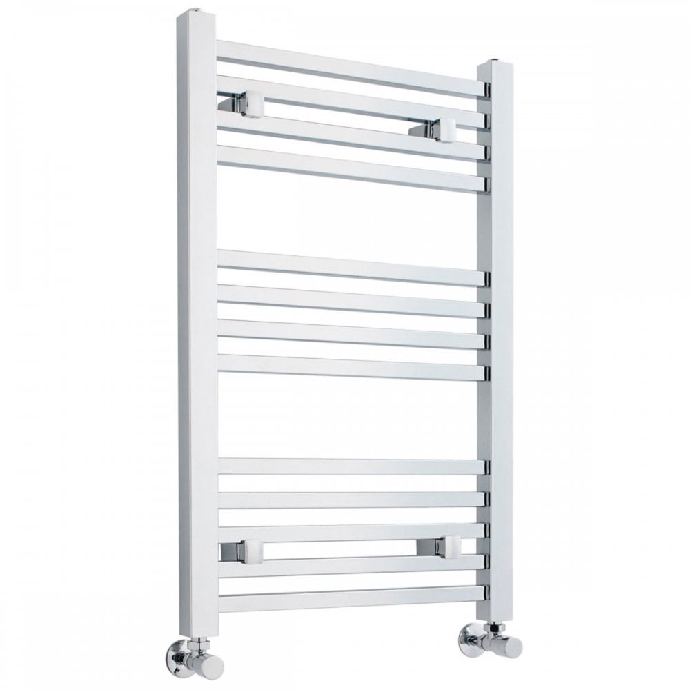 Nuie Chrome 800x500mm Chrome 550W Square Ladder Heated Towel Rail MTY108