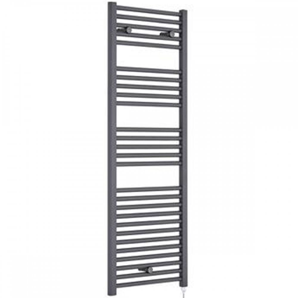 Nuie 1375x480mm Anthracite 750W Electric Ladder Heated Towel Rail MTY155