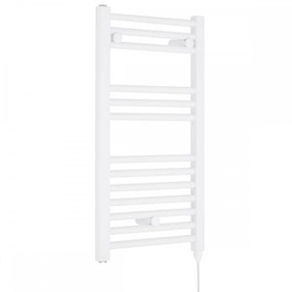 Nuie 720x400mm White 300W Electric Ladder Heated Towel Rail MTY156